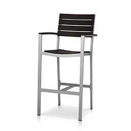 Bar Arm Chair Kessler Silver / Black